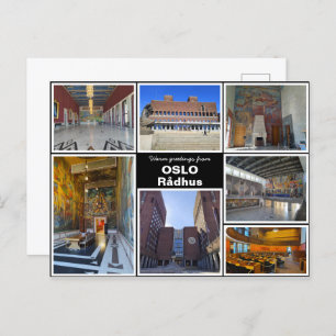 Personalisiert, Oslo rådhus, Norwegen Postkarte