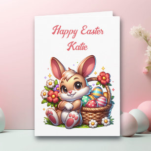 Personalisiert Osterhase + Farbseite Karte