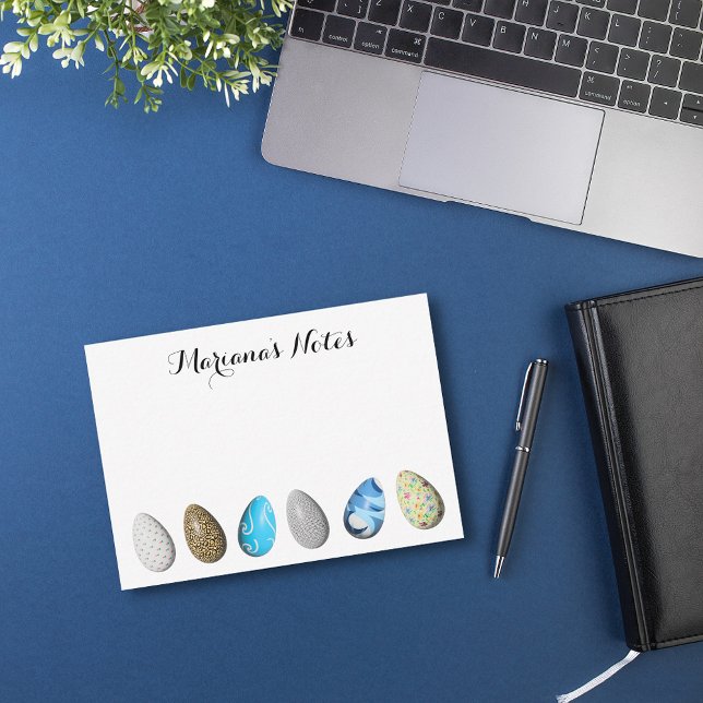 personalisiert Ostern 3D farbige Eier minimalistis Mitteilungskarte (Von Creator hochgeladen)