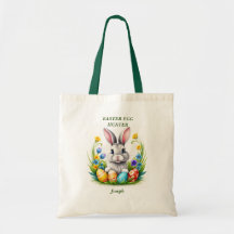 Personalisiert Ostern Bunny Egg Jagd Tote Beutel