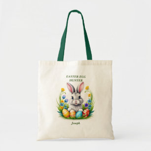 Personalisiert Ostern Bunny Egg Jagd Tote Beutel Tragetasche