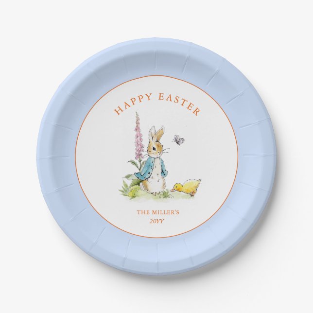 Personalisiert Ostern Bunny Ostern Brunch Pappteller (Vorderseite)