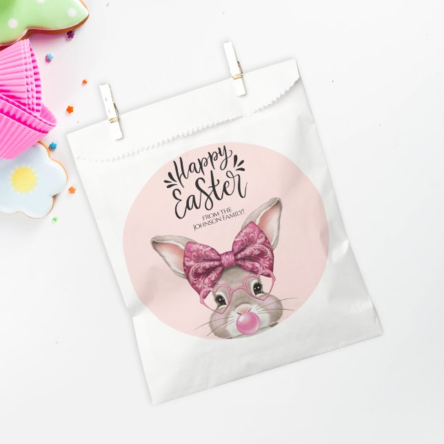 Personalisiert Ostern Gefälligkeitstaschen - Hasel Geschenktütchen (Personalized Easter Favor Bags – Bunny Pastel)
