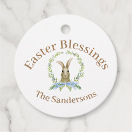 Personalisiert Ostersegnung Wasserfarben Kaninchen Geschenkanhänger