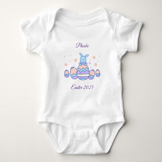 Personalisiert Ostersonnenanzug Baby Strampler (Vorderseite)