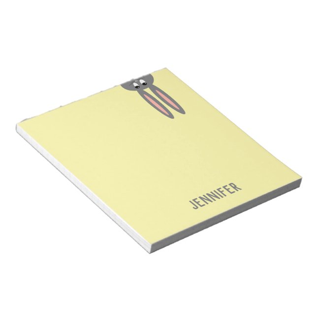 Personalisiert Ostersonnige Pastellgelbe Kinder Notizblock (angewinkelt)