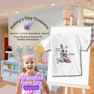 Personalisiert Ostersonniger Baby T - Shirt