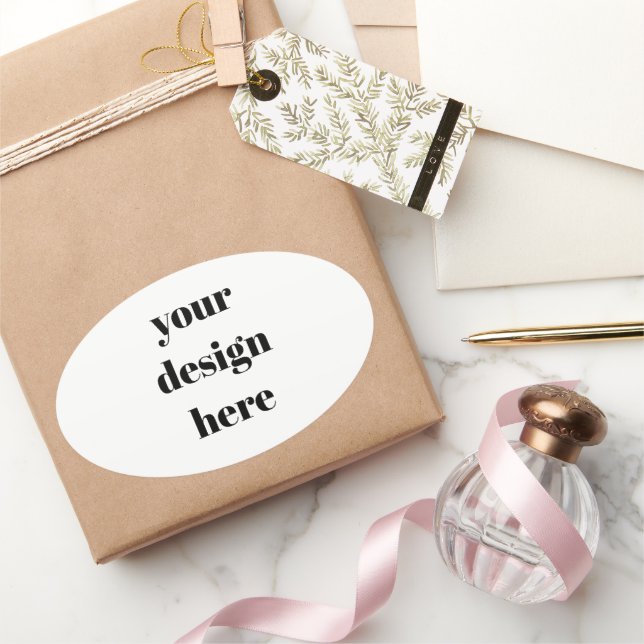 Personalisiert Ovaler Aufkleber (Schenken)