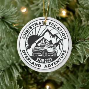 Personalisiert Overland 4x4 Weihnachtsfeiertag sch Keramik Ornament