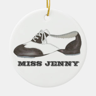 Personalisiert Oxford Stach Shoe Dance Teacher Erw Keramikornament