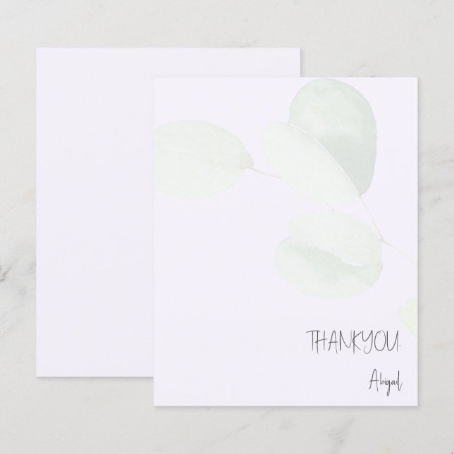 Personalisiert Pale Lavender Eucalyptus Wedding (Vorne/Hinten)