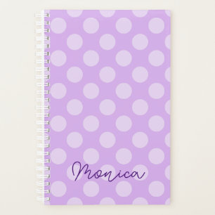 Personalisiert Pale Lavender Polka Dot Planer