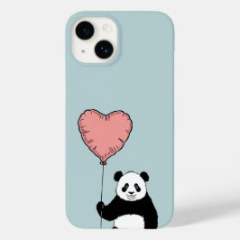 Personalisiert Panda Holding Heart Balloon - Sweet Case-Mate iPhone 14 Hülle