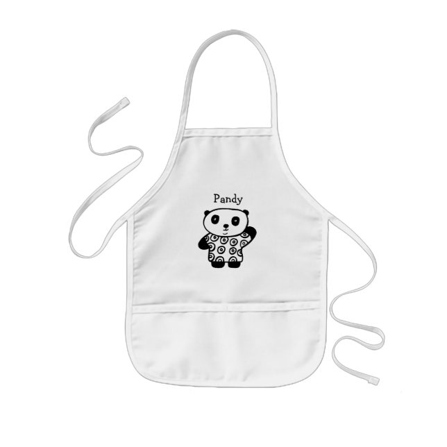 Personalisiert Pandy the Panda Kinderschürze (Vorne)