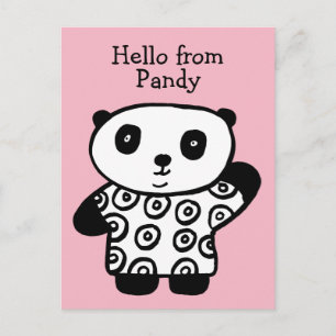 Personalisiert Pandy the Panda Postkarte
