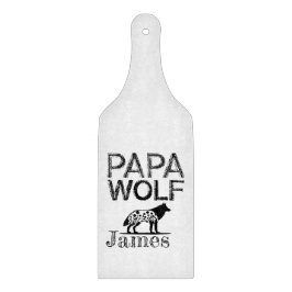 Personalisiert Papa Wolf Nature Silhouette Schneidebrett