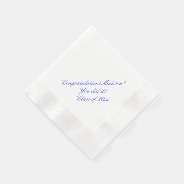 Personalisiert Paper Napkins Serviette (Ecke)