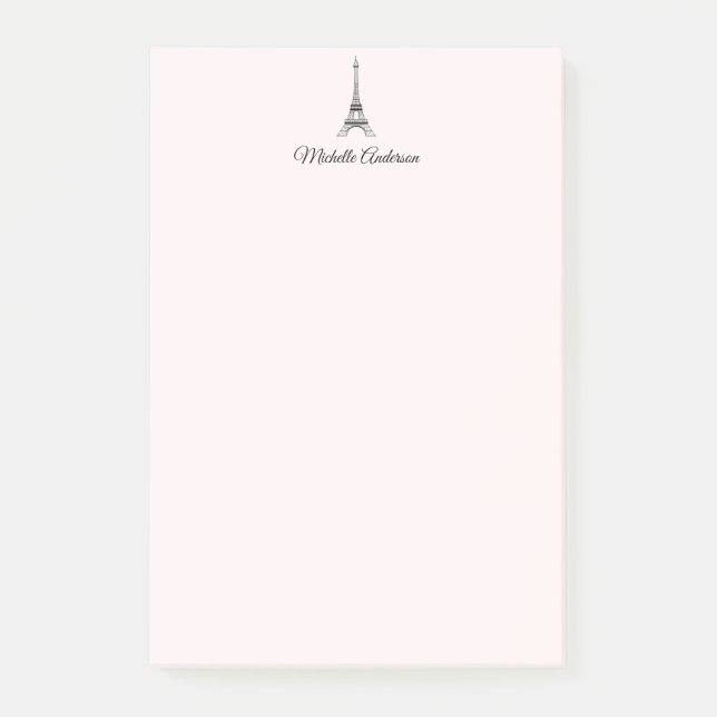 Personalisiert Paris Eiffel Tower Frankreich Post-it Klebezettel (Vorderseite)