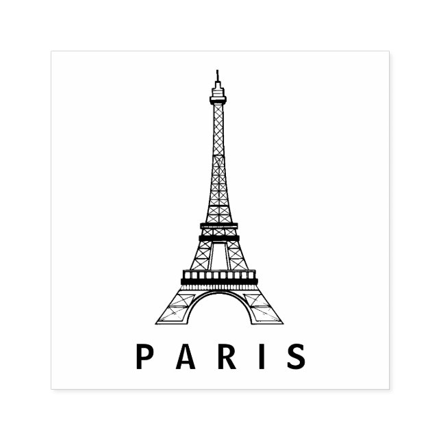 Personalisiert Paris Eiffel Tower Frankreich Vinta Gummistempel (Prägung)