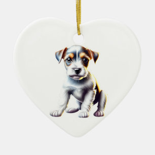 Personalisiert Parson Russell Terrier Puppy Keramik Ornament