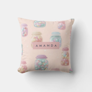 Personalisiert Pastel Candy Jar Pattern Kissen