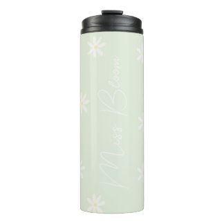 Personalisiert Pastel Daisy Thermal Tumbler Thermosbecher