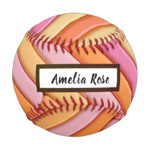 Personalisiert Pastel Geometric Abstrakt Baseball