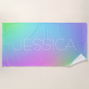 Personalisiert Pastel Gradient Strandtuch