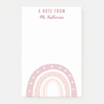 Personalisiert Pastell Pink Rainbow Calligraphy