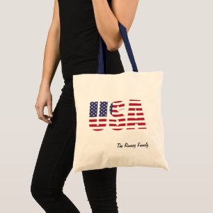 Personalisiert Patriotic USA, Tasche Familienbudge