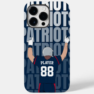 Personalisiert Patriots Jersey American Football Case-Mate iPhone 14 Pro Max Hülle