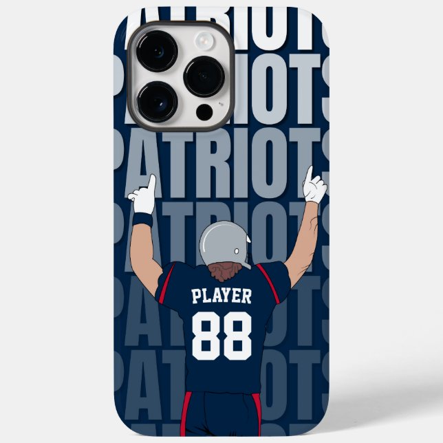 Personalisiert Patriots Jersey American Football Case-Mate iPhone Hülle (Rückseite)