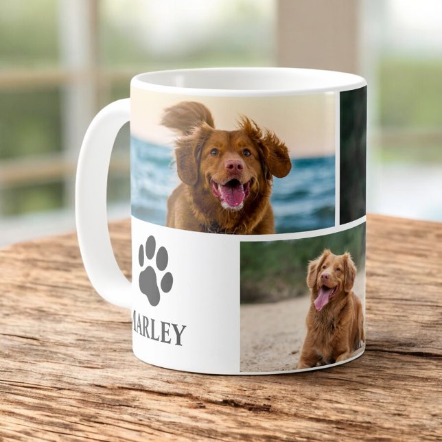 Personalisiert Paw Hund Lover Foto Collage Pet Kaffeetasse (Von Creator hochgeladen)