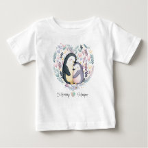 Personalisiert Penguin Liebe Baby T - Shirt