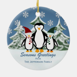 Personalisiert: Penguin Weihnachtsschmuck