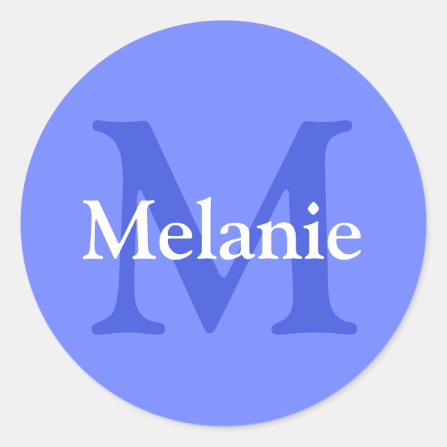Personalisiert Periwinkle Runder Aufkleber (Vorderseite)