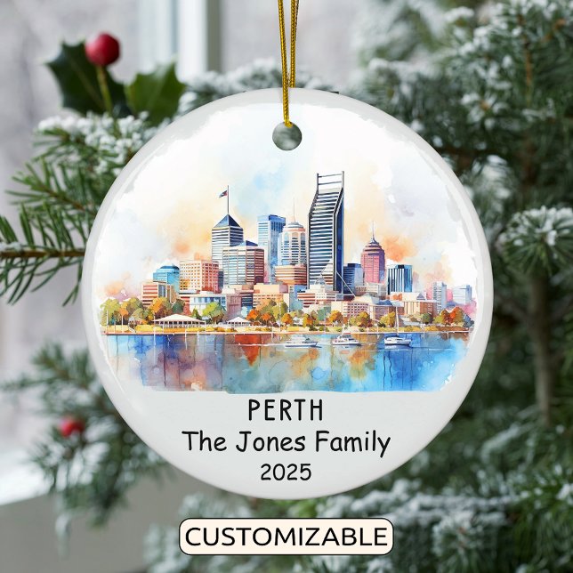 Personalisiert Perth Ornament, Australien Keramik Ornament (Von Creator hochgeladen)