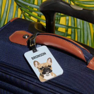 Personalisiert Pet French Bulldog   Französisch Gepäckanhänger