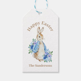 Personalisiert Peter Rabbit Wasserfarbenfroher Ost Geschenkanhänger