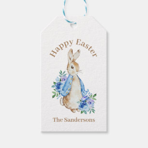 Personalisiert Peter Rabbit Wasserfarbenfroher Ost Geschenkanhänger