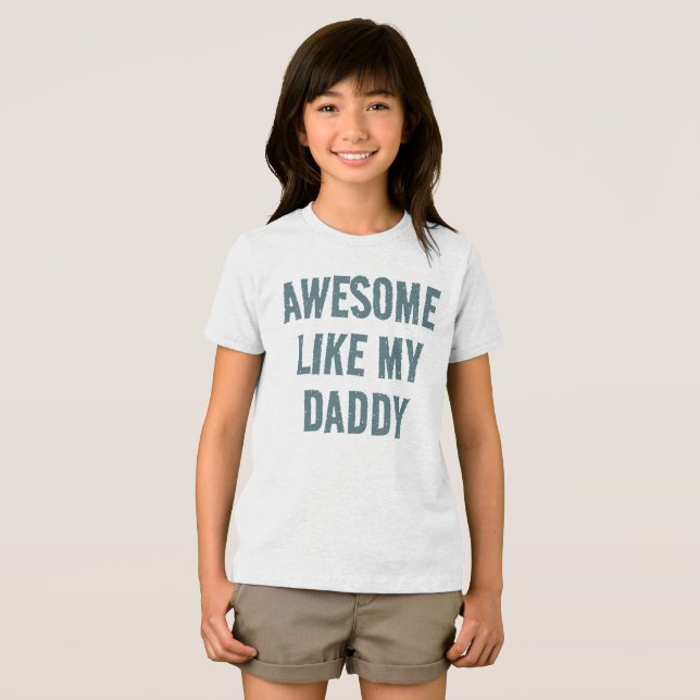 Personalisiert PHANTASTISCH WIE MEIN DADDY Kids T  Tri-Blend Shirt (Vorderseite Voll)