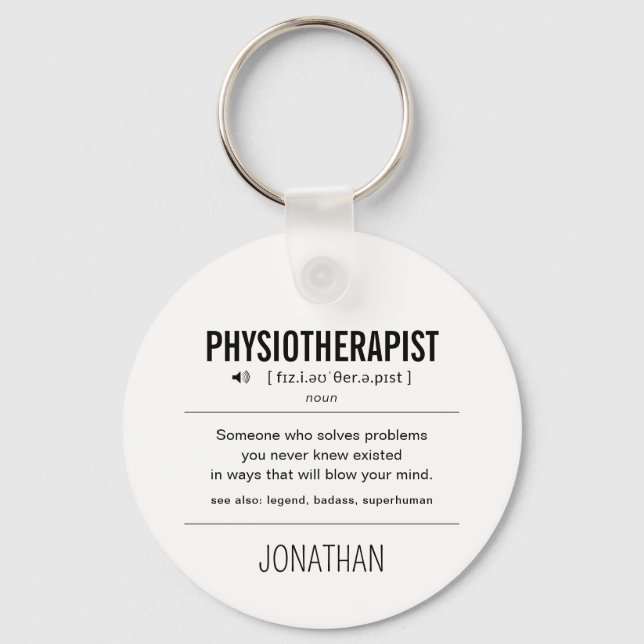 Personalisiert Physiotherapeut Funny Schlüsselanhänger (Vorderseite)