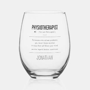 Personalisiert Physiotherapeut Funny Weinglas Ohne Stiel