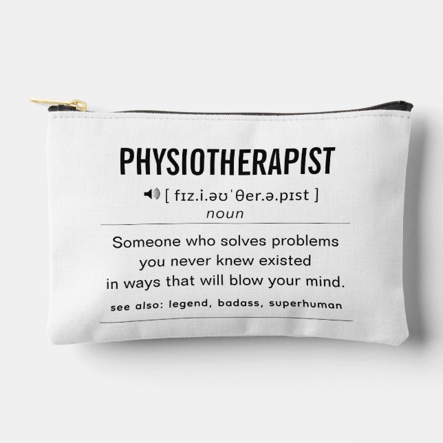 Personalisiert Physiotherapeut Funny Zubehörtasche (Vorderseite)