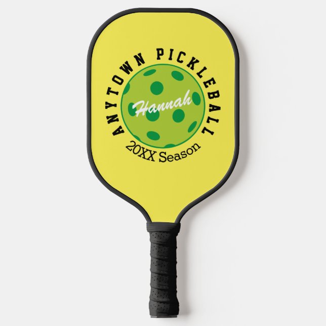 PERSONALISIERT-Pickleball-Gelb Pickleball Schläger (Vorderseite)