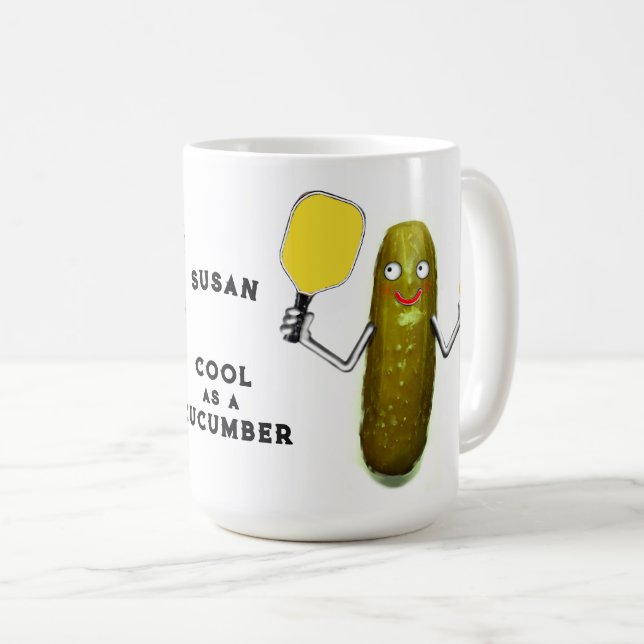 Personalisiert Pickleball Kaffeetasse (VorderseiteRechts)