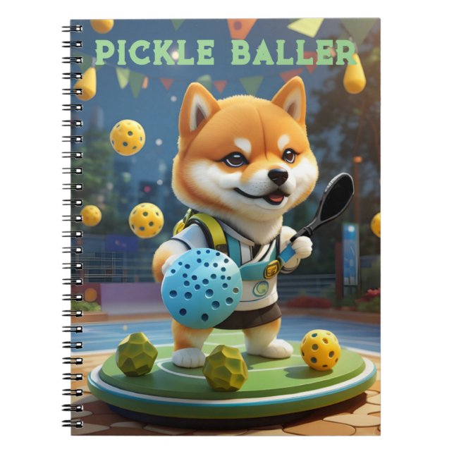Personalisiert Pickleball Pickle Baller Notizblock (Vorderseite)