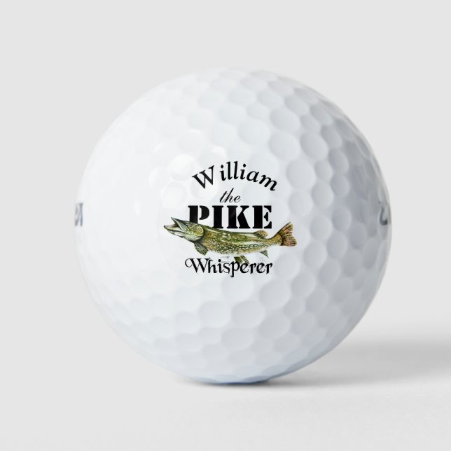 Personalisiert Pike Whisperer Fischer Golfball (Vorderseite)