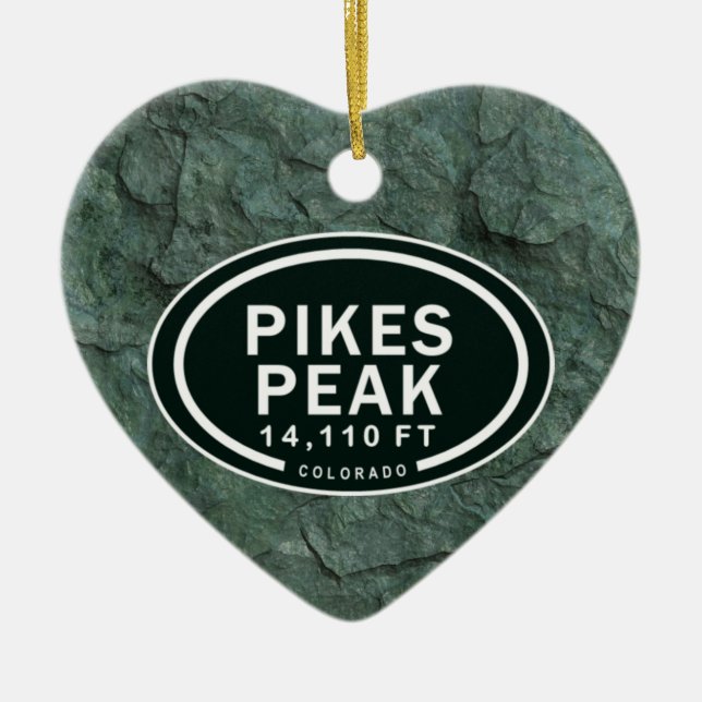 Personalisiert Pikes Peak Colorado Rocky Mountains Keramikornament (Vorne)
