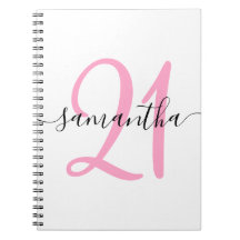 Personalisiert Pink 21. Geburtstag Gästebuch